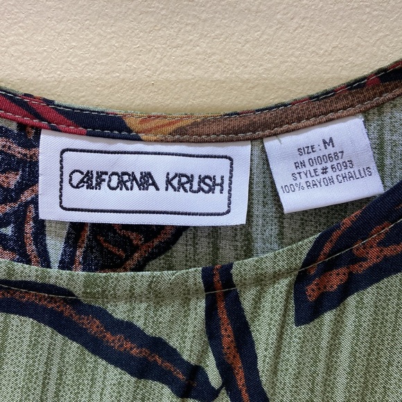 California Crush 2-piece Hawaiian print dress and top M - Picture 7 of 9